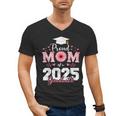 Proud Mom Of a 2025 Graduate Senior Mom Family Graduation Men's V-Neck T-Shirt