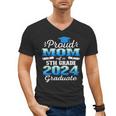 Proud Mom Of 5th Grade Graduate 2024 Elementary Graduation Men's V-Neck T-Shirt