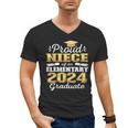 Proud Niece Of 5th Grade Graduate 2024 Elementary Graduation Men's V-Neck T-Shirt