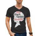 Proud Queen Shirt PhD Graduation Afro Doctorate Men's V-Neck T-Shirt