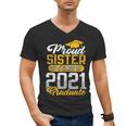 Proud Sister Of a Class Of 2021 Graduate Senior Graduation Men's V-Neck T-Shirt