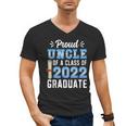 Proud Uncle Of A Class Of 2022 Graduate 22 Senior Graduation Men's V-Neck T-Shirt