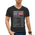 Puerto Rican Dad Nutrition Facts Pride Father's Day Men's V-Neck T-Shirt