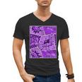 Purple Comic Book Purple Color Graphic Men's V-Neck T-Shirt