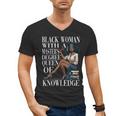 Queen Masters Degree Graduation Educated Melanin Grad Men's V-Neck T-Shirt