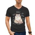 Ragdoll Cat Anatomy Cute Pet Mom Dad Cream Bicolor Men's V-Neck T-Shirt