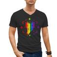 Rainbow Book With Stars And Moon Phases Gay Pride LGBT Men's V-Neck T-Shirt Rainbow Book With Stars And Moon Phases Gay Pride LGBT Men's V-Neck T-Shirt