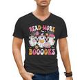 Read More Books Ghosts Reading Book Teacher Halloween Men's V-Neck T-Shirt Read More Books Ghosts Reading Book Teacher Halloween Men's V-Neck T-Shirt