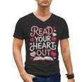 Read Your Cute Heart Out Teacher Librarian Love Reading Book Men's V-Neck T-Shirt