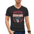 Reading Is My Favorite Sport Book Lover Keepsake For Women Men's V-Neck T-Shirt Reading Is My Favorite Sport Book Lover Keepsake For Women Men's V-Neck T-Shirt