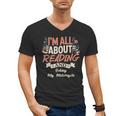 Reading And Motorcycle Life For Bikers Who Love Books Men's V-Neck T-Shirt Reading And Motorcycle Life For Bikers Who Love Books Men's V-Neck T-Shirt