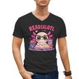 Readsolotl Pink Kawaii Axolotl Book Lover Reading Men's V-Neck T-Shirt