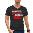 Red Cheer Dad Family Father Cheerleader Squad Men's V-Neck T-Shirt
