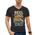 Reel Cool Dad Fathers Day Fishing Outdoors Men's V-Neck T-Shirt