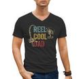 Reel Cool Dad Fishing Shirt Father's Day Fisherman Men's V-Neck T-Shirt