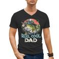 Reel Cool Dad Fishing Vintage Retro Father's Day Men's V-Neck T-Shirt
