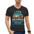 Retro Bearded Dragon Introvert For Lizard Lovers Men's V-Neck T-Shirt Retro Bearded Dragon Introvert For Lizard Lovers Men's V-Neck T-Shirt