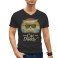 Retro Cat Daddy 80s 90s Style Sunglasses Men's V-Neck T-Shirt