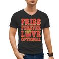 Retro Fast Food Nostalgia Vintage Diner Fries Shakes Burgers Men's V-Neck T-Shirt