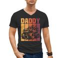 Retro Monster Truck Daddy Matching Family Birthday Party Men's V-Neck T-Shirt