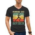 Retro Running Dad Runner Marathon Athlete Humor Outfit Men's V-Neck T-Shirt