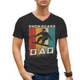 Retro Snowboard Dad Snowboarding Father Snowboarder Dad Men's V-Neck T-Shirt