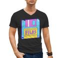 Retro TechnologyOld School Floppy Nostalgia 90s Generation Men's V-Neck T-Shirt