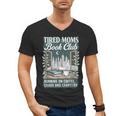 Retro Tired Moms Book Club Bookish Booktrovert Mother's Day Men's V-Neck T-Shirt