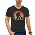 Retro Vintage Bigfoot Dad Fathers Day Father Son Matching Men's V-Neck T-Shirt