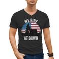 We Ride At Dawn Lawnmower Lawn Mowing Dad Vintage Men Men's V-Neck T-Shirt