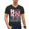 You RN Good Hands Cute Nurse Nursing Student Graduation Men's V-Neck T-Shirt