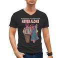 Running Together Always Connected Anime Nostalgia Message Men's V-Neck T-Shirt