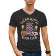 Salem Witch Book Club Bookish Halloween Raccoon Witchcraft Men's V-Neck T-Shirt