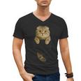 Scottish Fold Cat Pocket Cat Mom Cat Dad Cat Lover Men's V-Neck T-Shirt Scottish Fold Cat Pocket Cat Mom Cat Dad Cat Lover Men's V-Neck T-Shirt