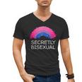 Secretly Bisexual Bi Introvert Bi Pride Antisocial LGBTQ Men's V-Neck T-Shirt Secretly Bisexual Bi Introvert Bi Pride Antisocial LGBTQ Men's V-Neck T-Shirt