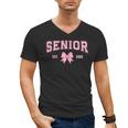 Senior 2026 Class Of 2026 Coquette Pink Bow Graduation 2026 Men's V-Neck T-Shirt