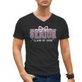 Senior 2026 Coquette Bow Class Of 2026 Graduation Graduate Men's V-Neck T-Shirt