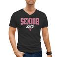 Senior 2026 Pink Coquette Bow Class Of 2026 Graduation Women Men's V-Neck T-Shirt