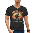 Senior Dad Class Of 2026 Bigfoot Vintage Graduation Men's V-Neck T-Shirt