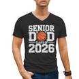 Senior Dad Class Of 2026 Cute Basketball Dad Graduation 2026 Men's V-Neck T-Shirt