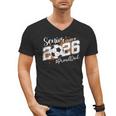 Senior Dad Class Of 2026 Soccer Ball Graduation Men's V-Neck T-Shirt