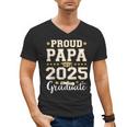 Senior Graduation Proud Papa 2025 Graduate Class Matching Men's V-Neck T-Shirt