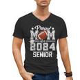 Senior Mom Class Of 2024 Football Proud Mom Graduation Men's V-Neck T-Shirt