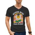 Senior Mom Class Of 2026 Daisy Flower Retro Graduation Men's V-Neck T-Shirt