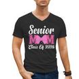 Senior Mom Class Of 2026 Pink Coquette Bow Graduation Men's V-Neck T-Shirt