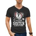 Senior Sister Class Of 2026 Baseball Graduation Heart Men's V-Neck T-Shirt