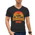 Senior Sunrise Class Of 2026 Graduation Proud Graduate Retro Men's V-Neck T-Shirt