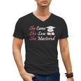 She Came She Saw She Mastered Graduation Men's V-Neck T-Shirt