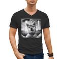 Shiba Inu Dog Dad Mom Graphic Selfie UFOs Weird Aliens Men's V-Neck T-Shirt Shiba Inu Dog Dad Mom Graphic Selfie UFOs Weird Aliens Men's V-Neck T-Shirt