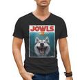 Siberian Husky Jowls Sled Dog Mom Top Alaskan Dog Dad Men's V-Neck T-Shirt